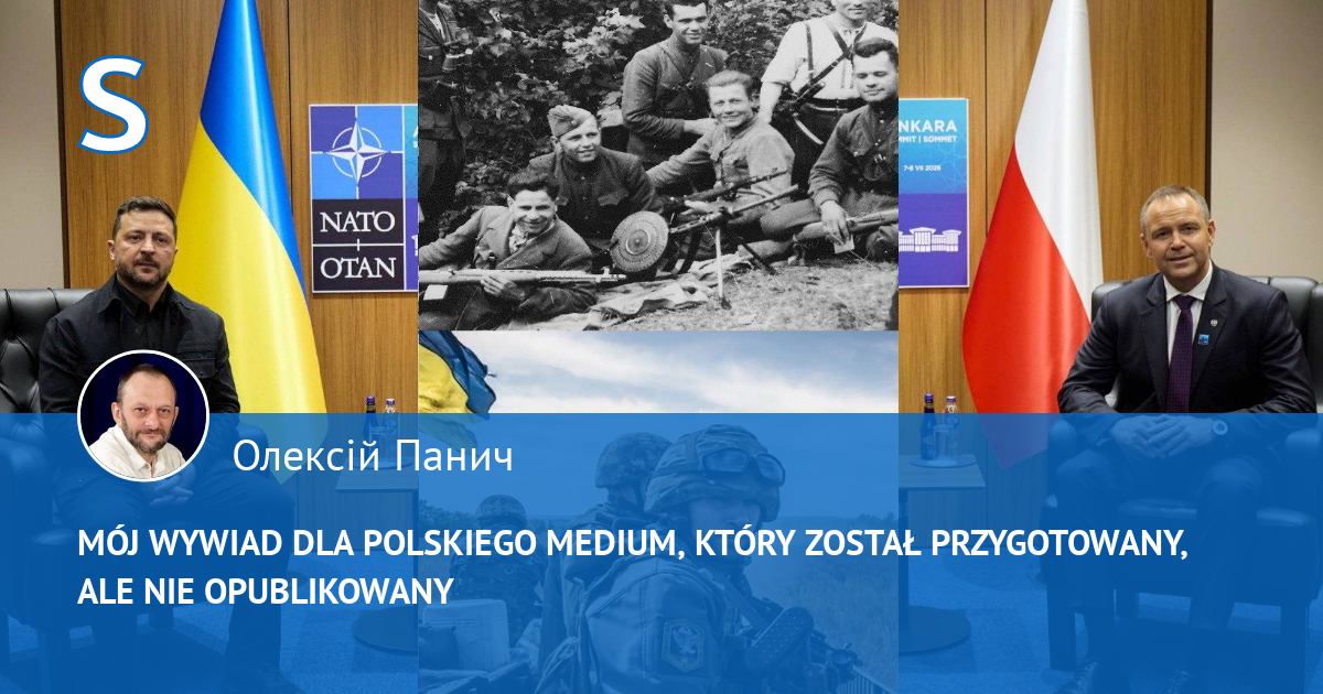 MÓJ WYWIAD DLA POLSKIEGO MEDIUM, KTÓRY ZOSTAŁ PRZYGOTOWANY, ALE NIE OPUBLIKOWANY